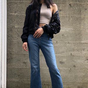 Zara Basic  - Black silky bomber jacket size XS